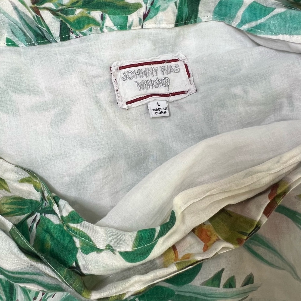 Johnny Was Linen Wrap Skirt, Tulum Print, size L - Picture 4 of 6